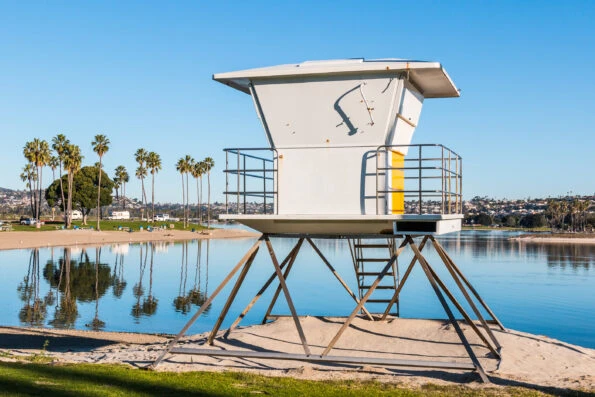 Mission Bay San Diego lifeguard tower