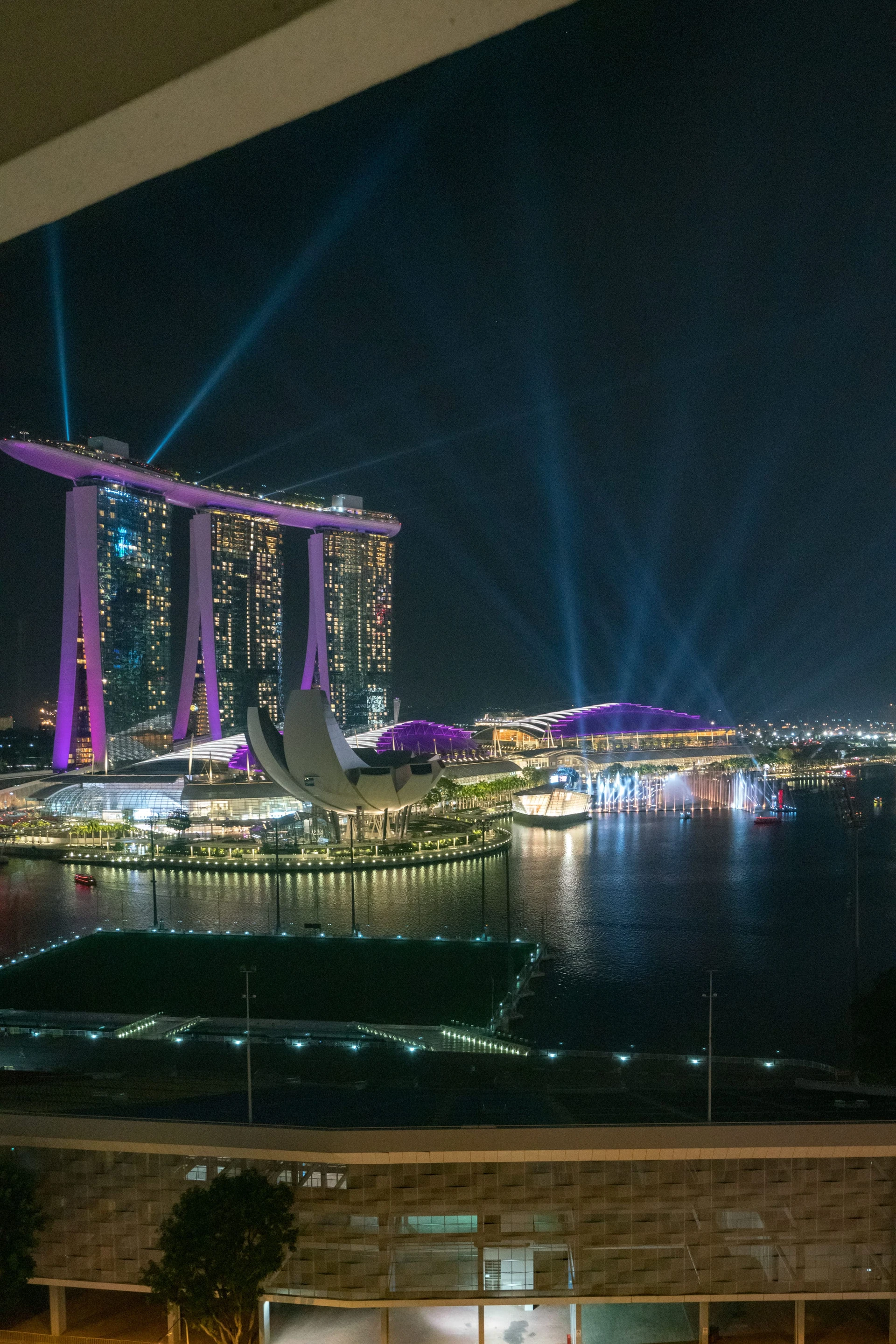 Spectra light show over Marina Bay, Singapore