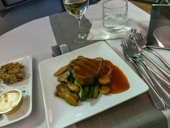 american airlines first class steak fillet