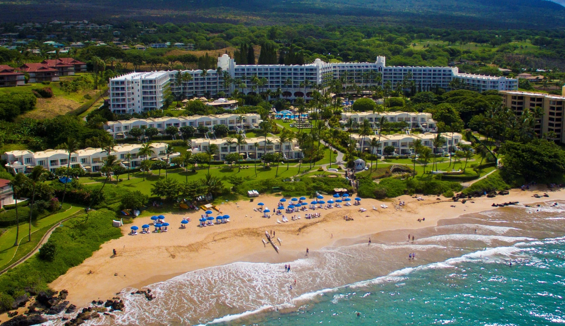 Aerial view of Fairmont Kei Lani, one of the best Maui, Hawaii hotels.
