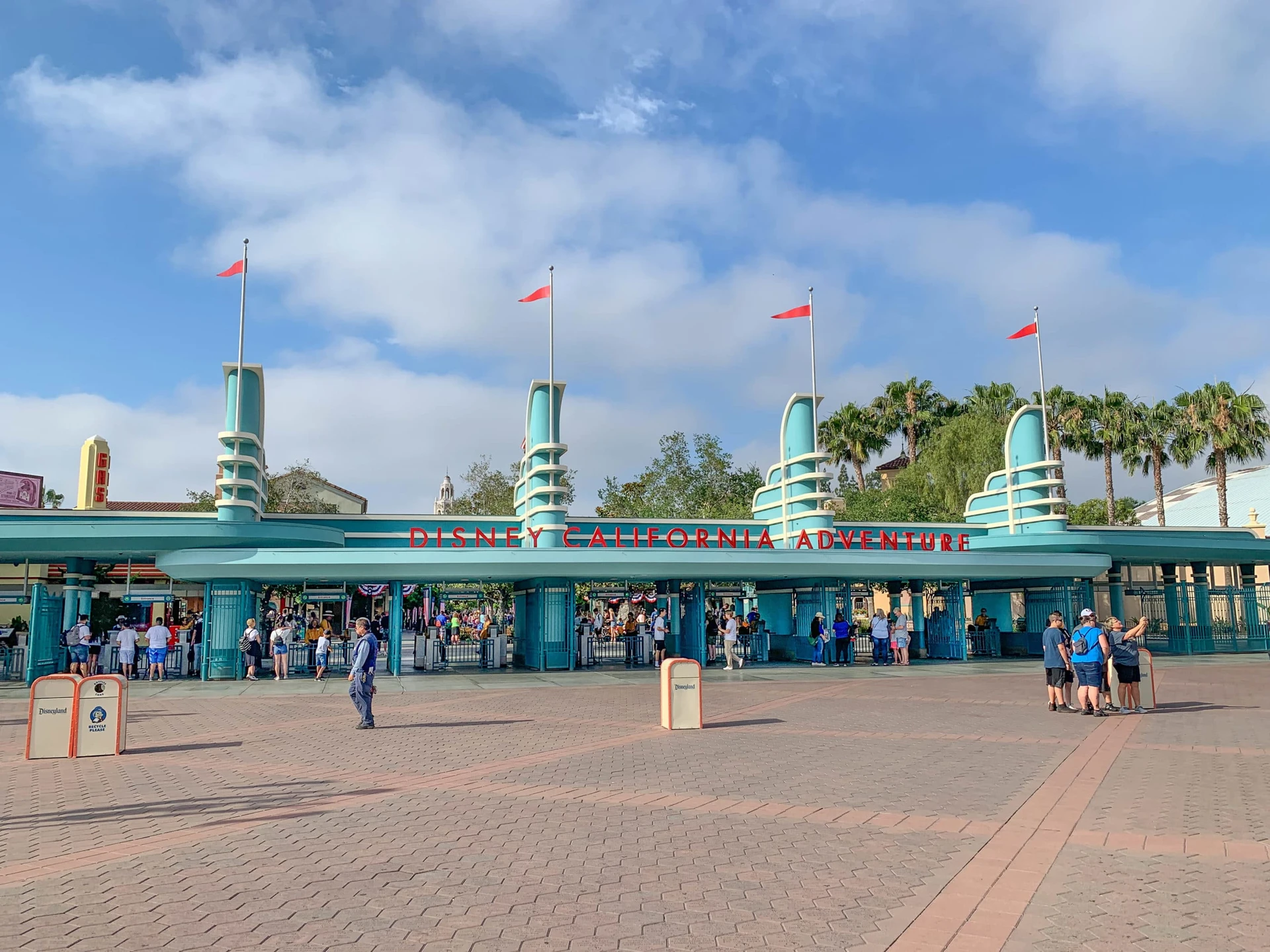 The entrance gates to Disney California Adventure Park