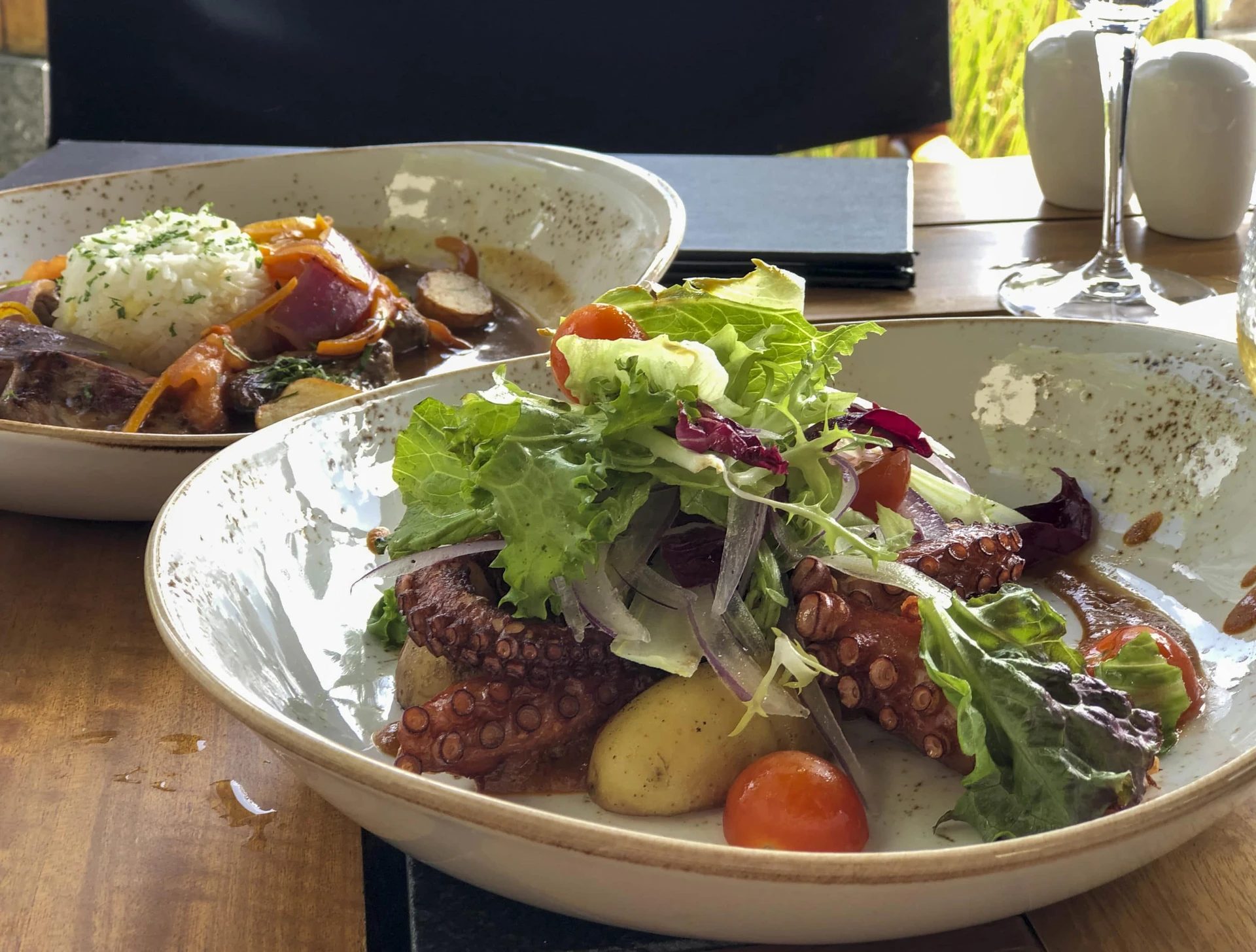 Octopus dish at the Ni Peruvian restaurant.