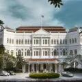 Colonial exterior of the famous Raffles Singapore Hotel