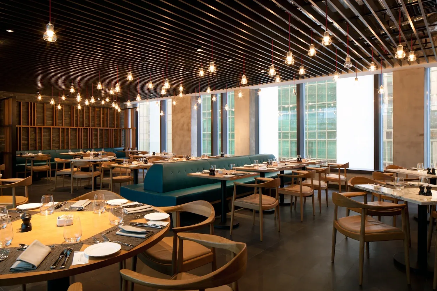 MARKET restaurant dining area inside Hotel ICON Hong Kong.