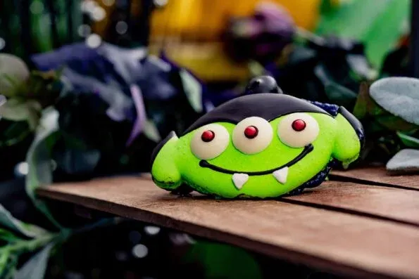 Disneyland Halloween food includes a vampire alien macaron