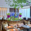 Gorgeous flowers in the Four SEasons Tokyo at Marunouchi restaurant.
