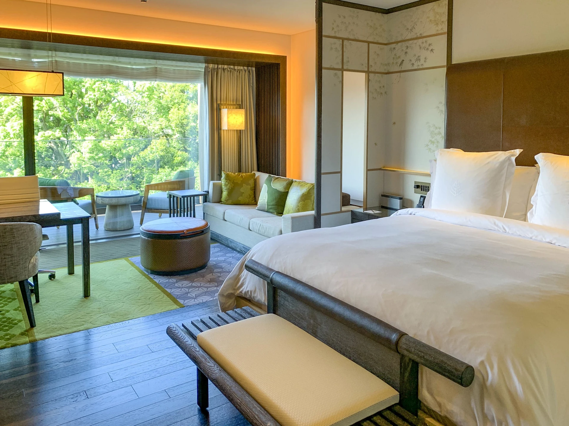 King room at Four Seasons Kyoto.