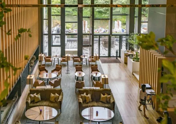 Restaurant interior of Four Seasons Kyoto