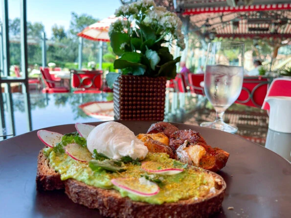 Avocado toast at Amaya restaurant at Fairmont Grand Del Mar.