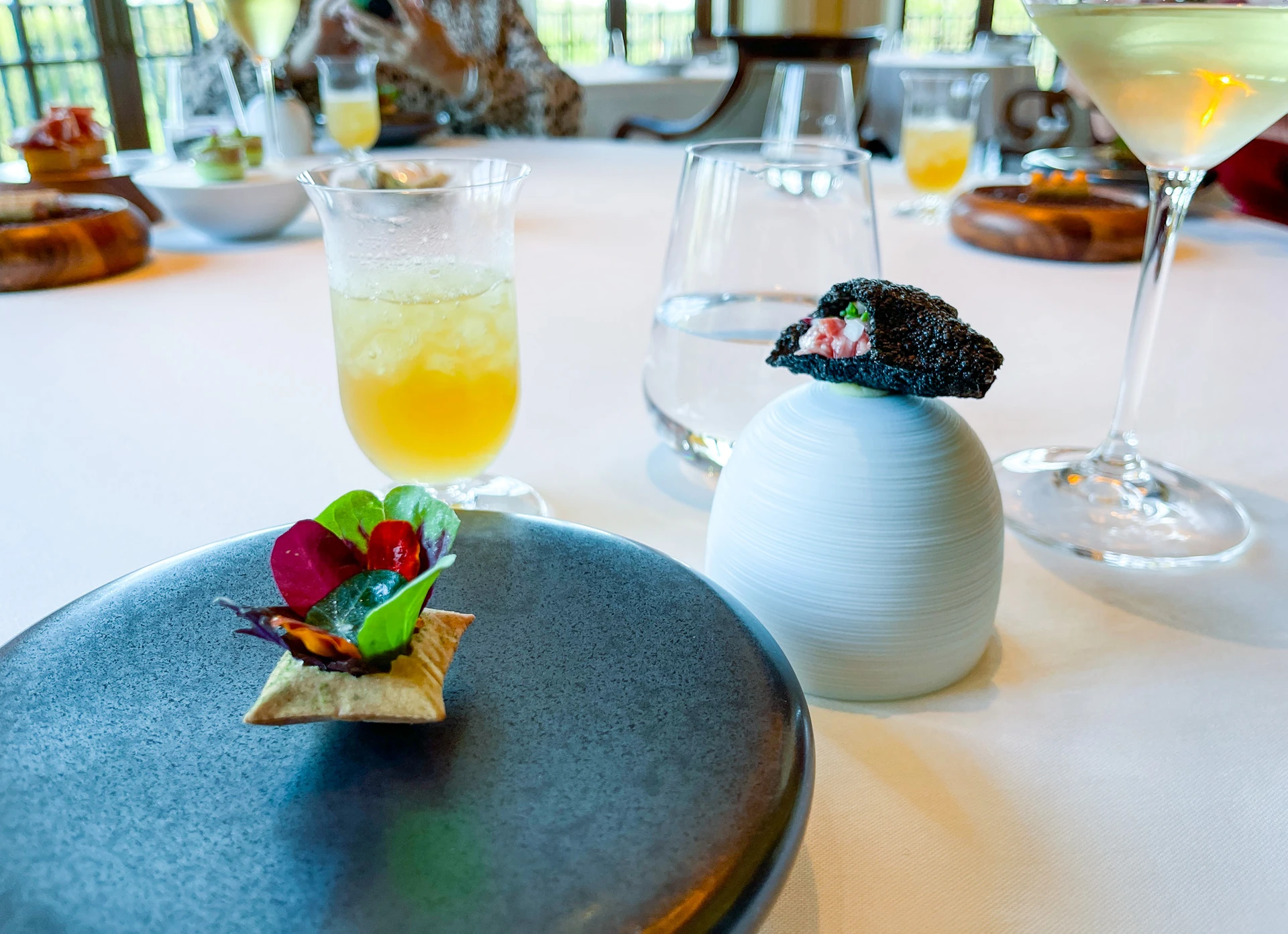 Appetizers at Fairmont Grand Del Mar Addison.