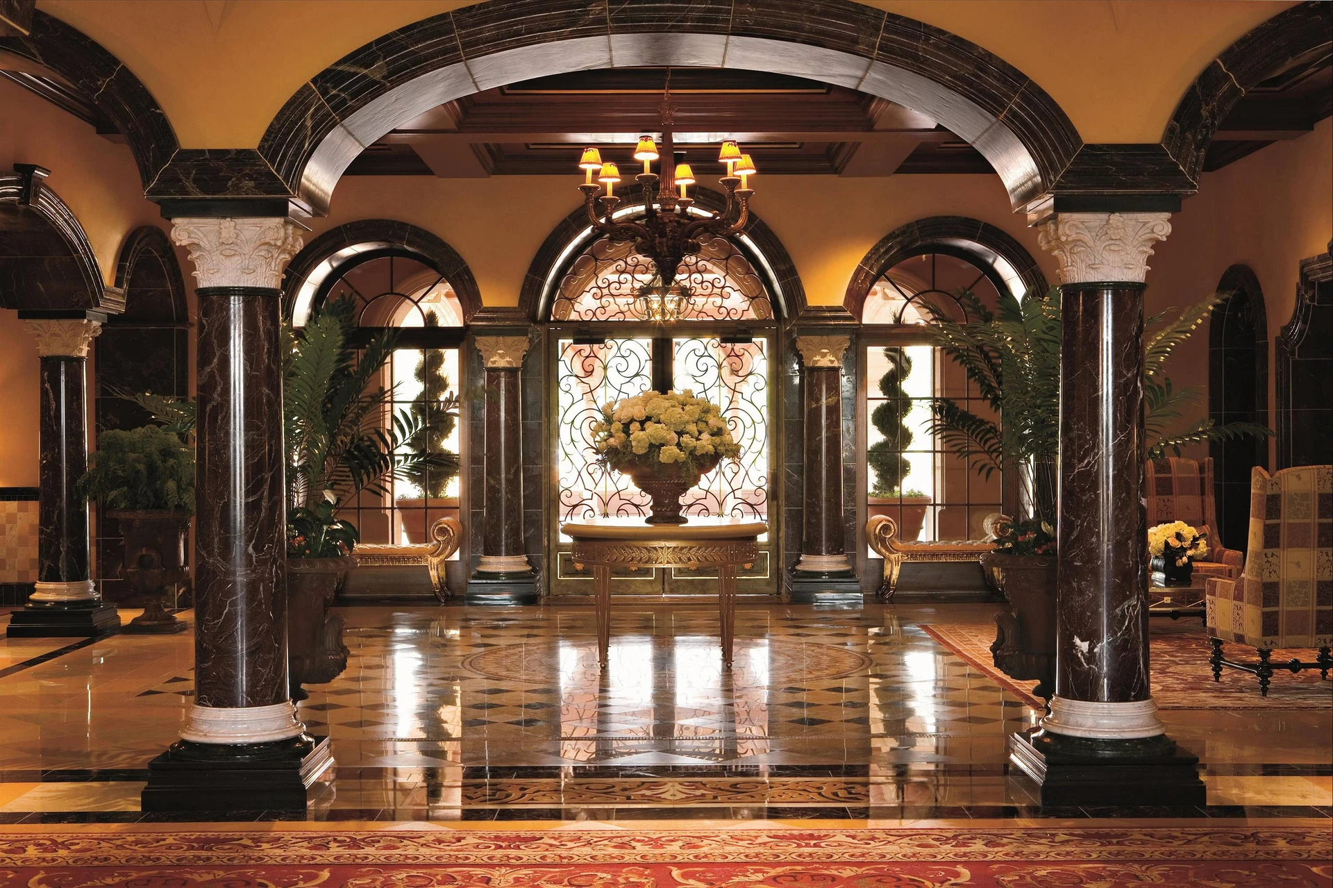 The lobby at Fairmont Grand Del Mar.