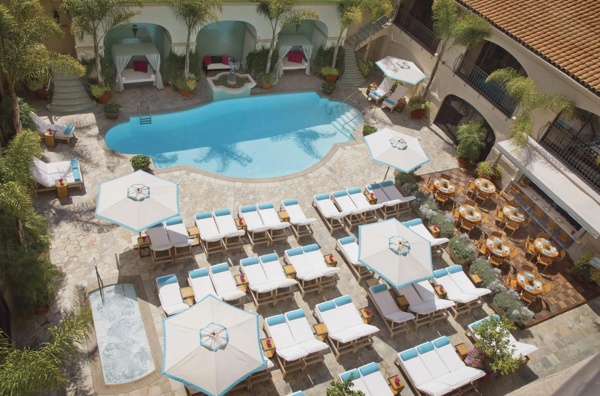 The swimming pool at Beverly Wilshire