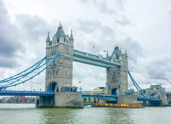 View of the Tower Bridge taken from Tower of London.