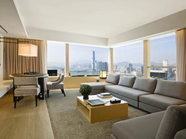 A suite living room at Upper House Hong Kong