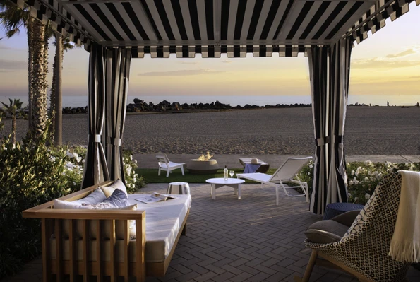The new Cabanas ocean view fire pit rooms at Hotel del Coronado, Curio Collection by Hilton.