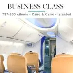 We flew EgyptAir business class on multiple flights but most of this review centers on our excellent Athens to Cairo 737-800 experience.