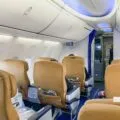 The business class cabin of a 737-800 to Cairo