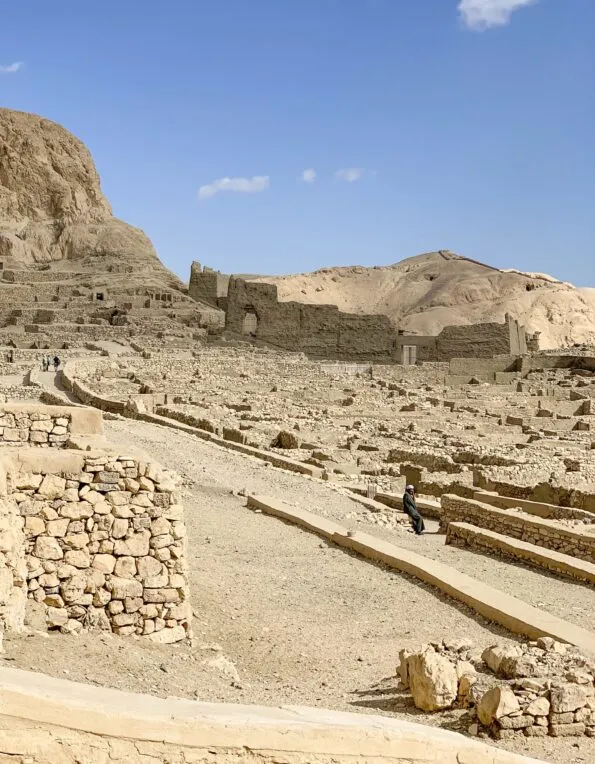 Cobble remains of the Worker's Village in Luxor.