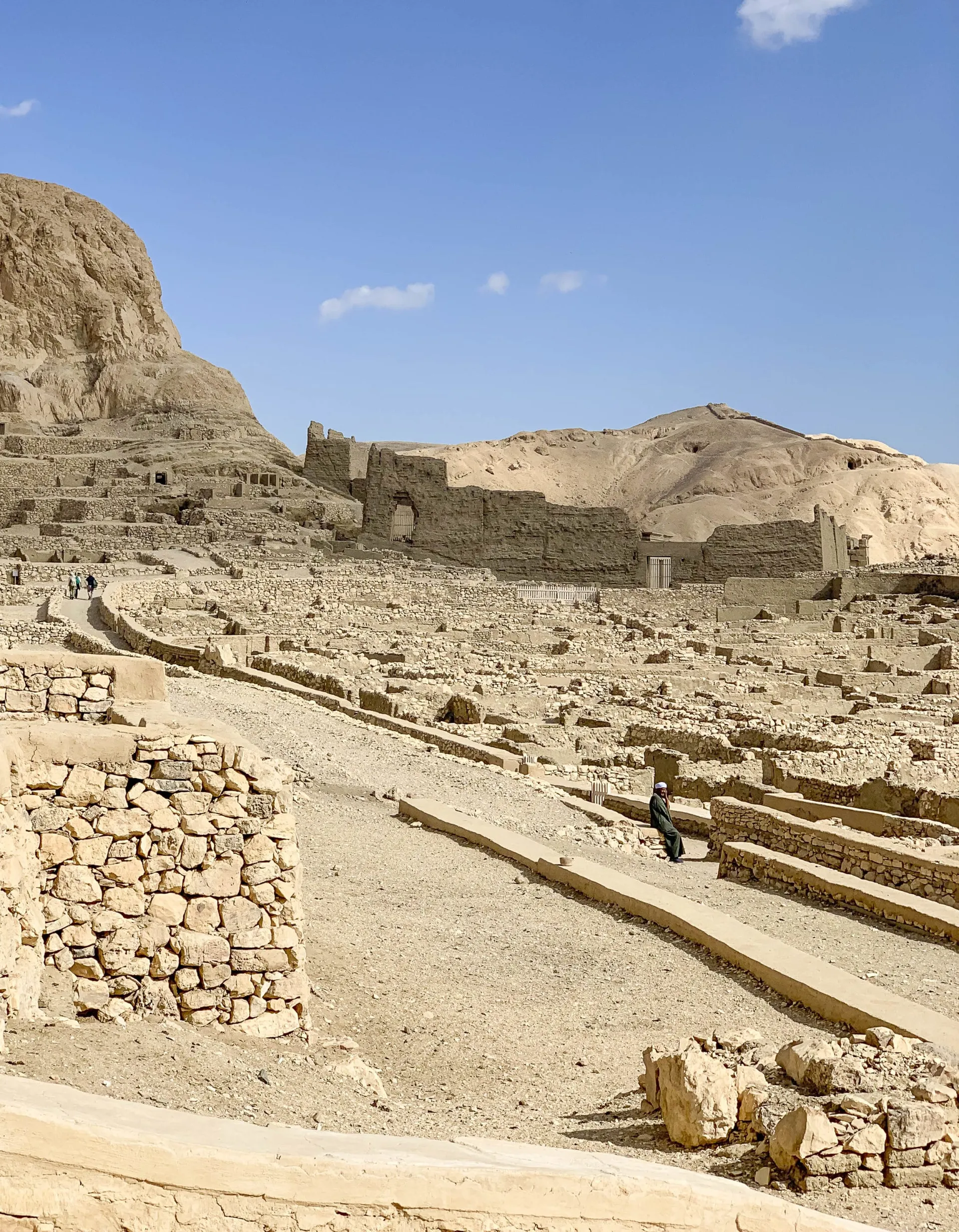Cobble remains of the Worker's Village in Luxor.