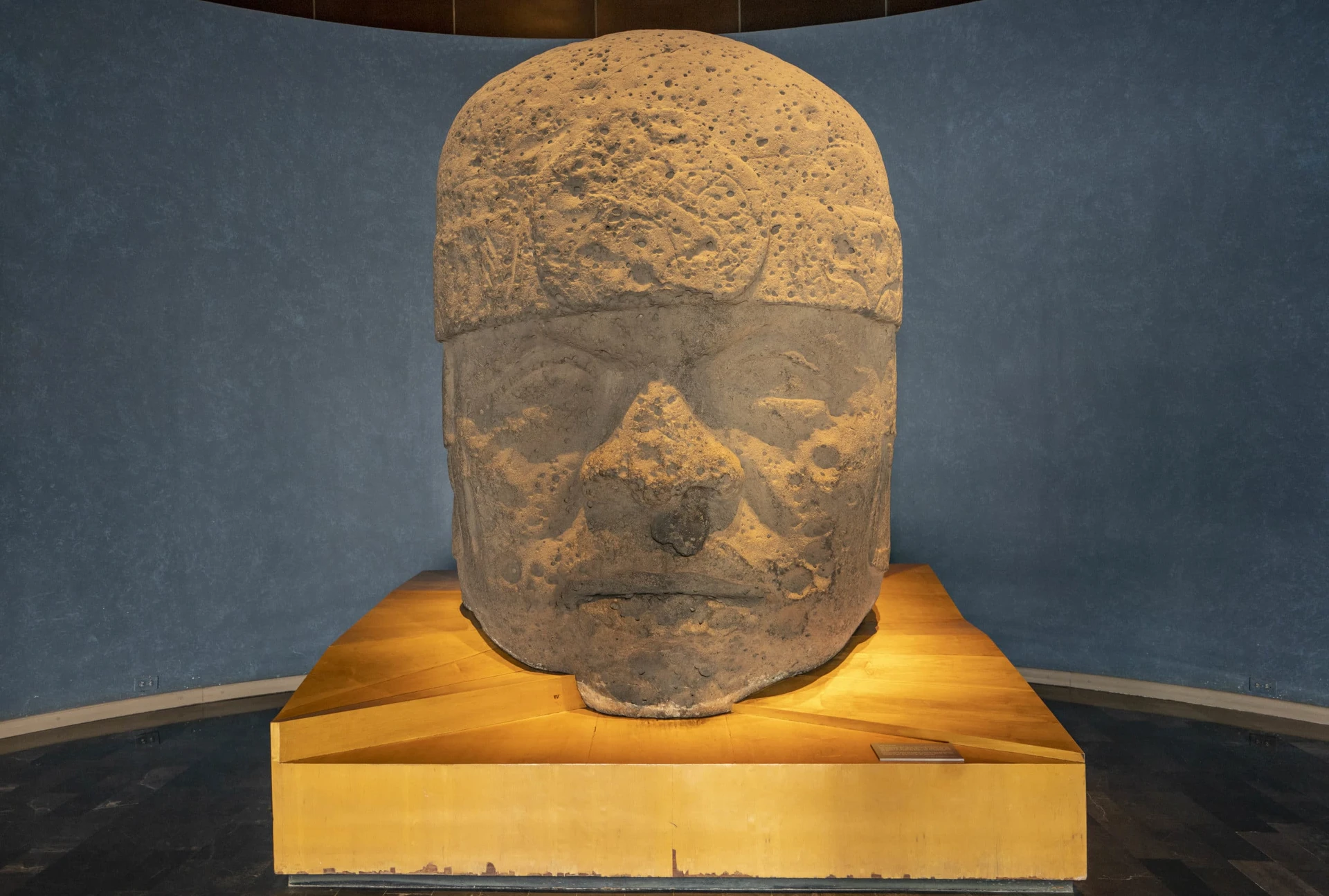 Olmec Colossal Head at the National Museum of Anthropology in Mexico City.