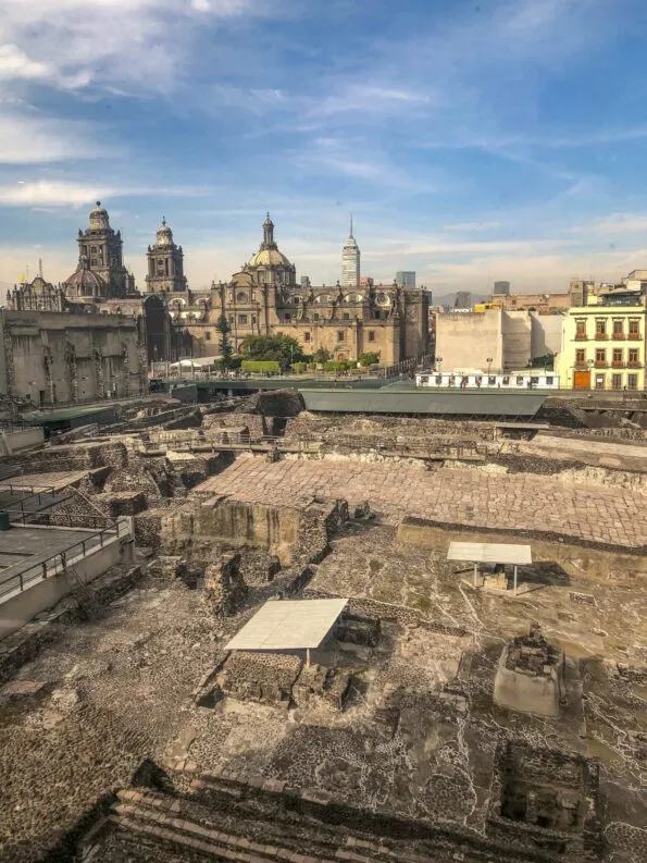 Ruins of Templo Mayor. They are a must-see Mexico City attractions when you have kids who will study the Aztecs.