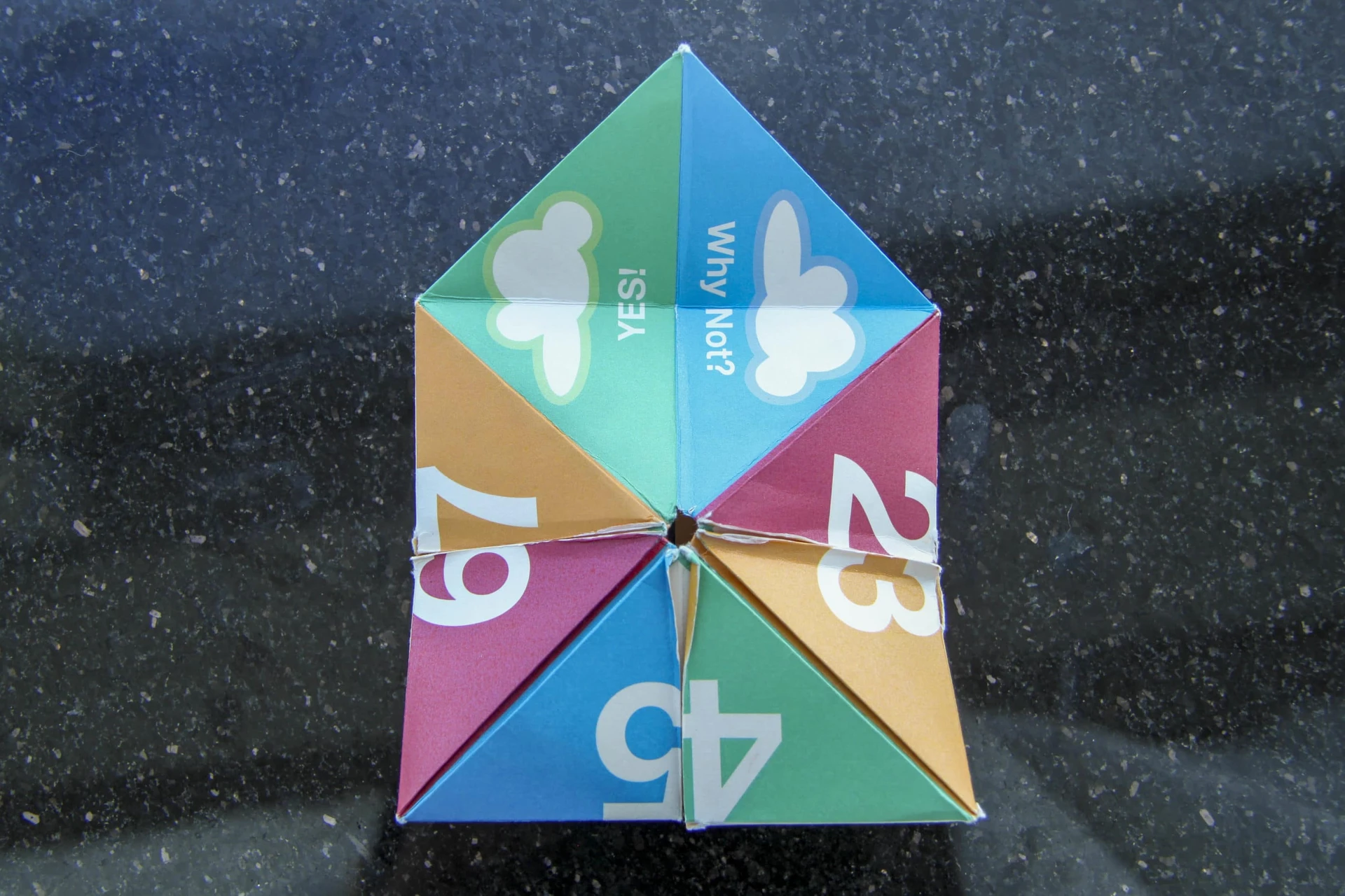 How to fold a paper fortune teller