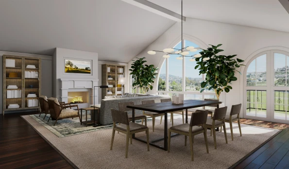 Omni La Costa's Presidential Suite living room