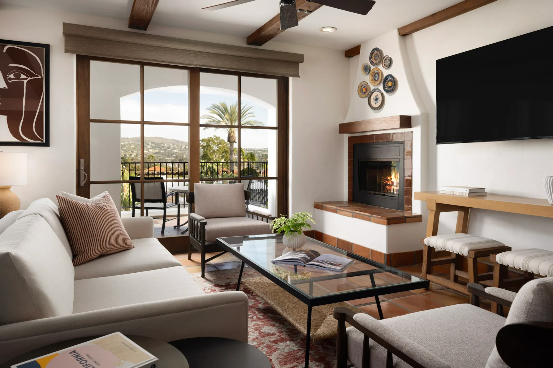 Villa living room at Omni La Costa.
