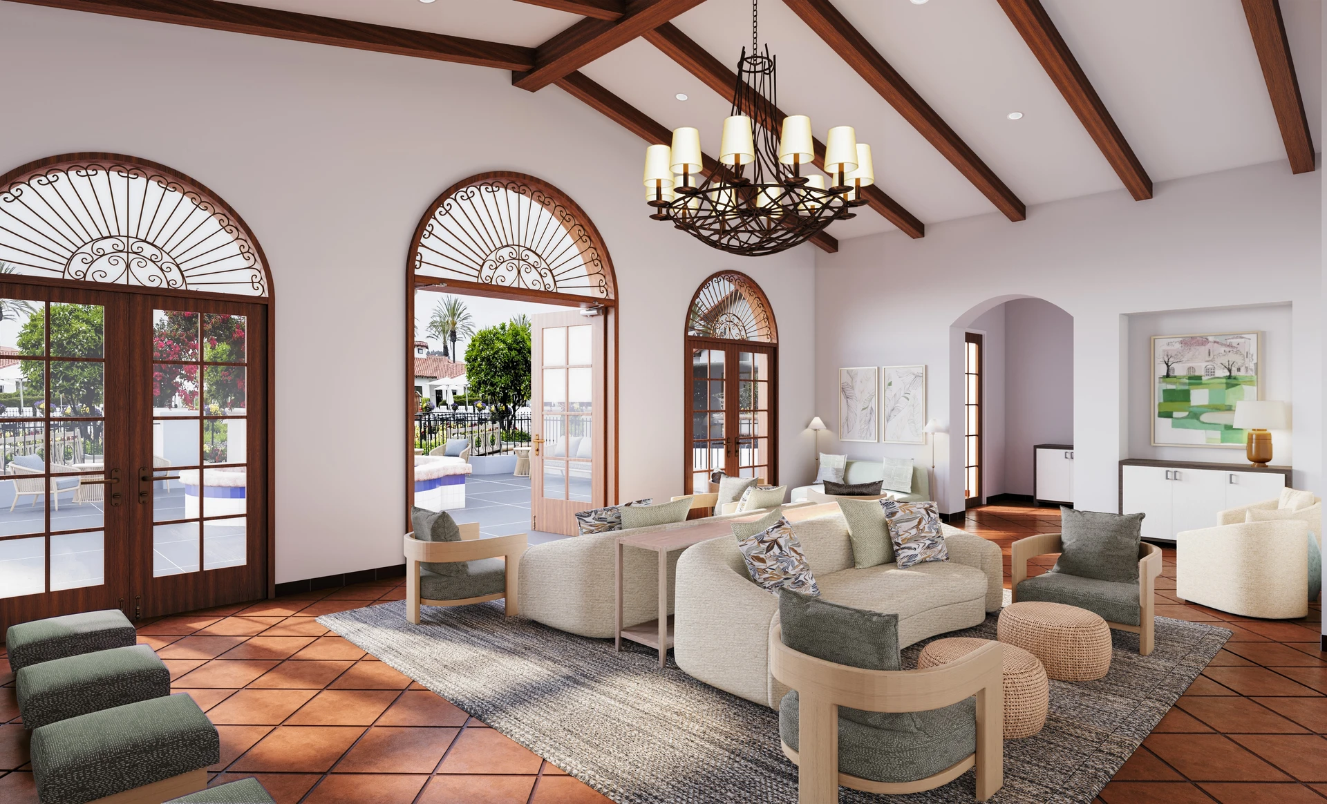 The spa lounge area at Omni La Costa Resort.