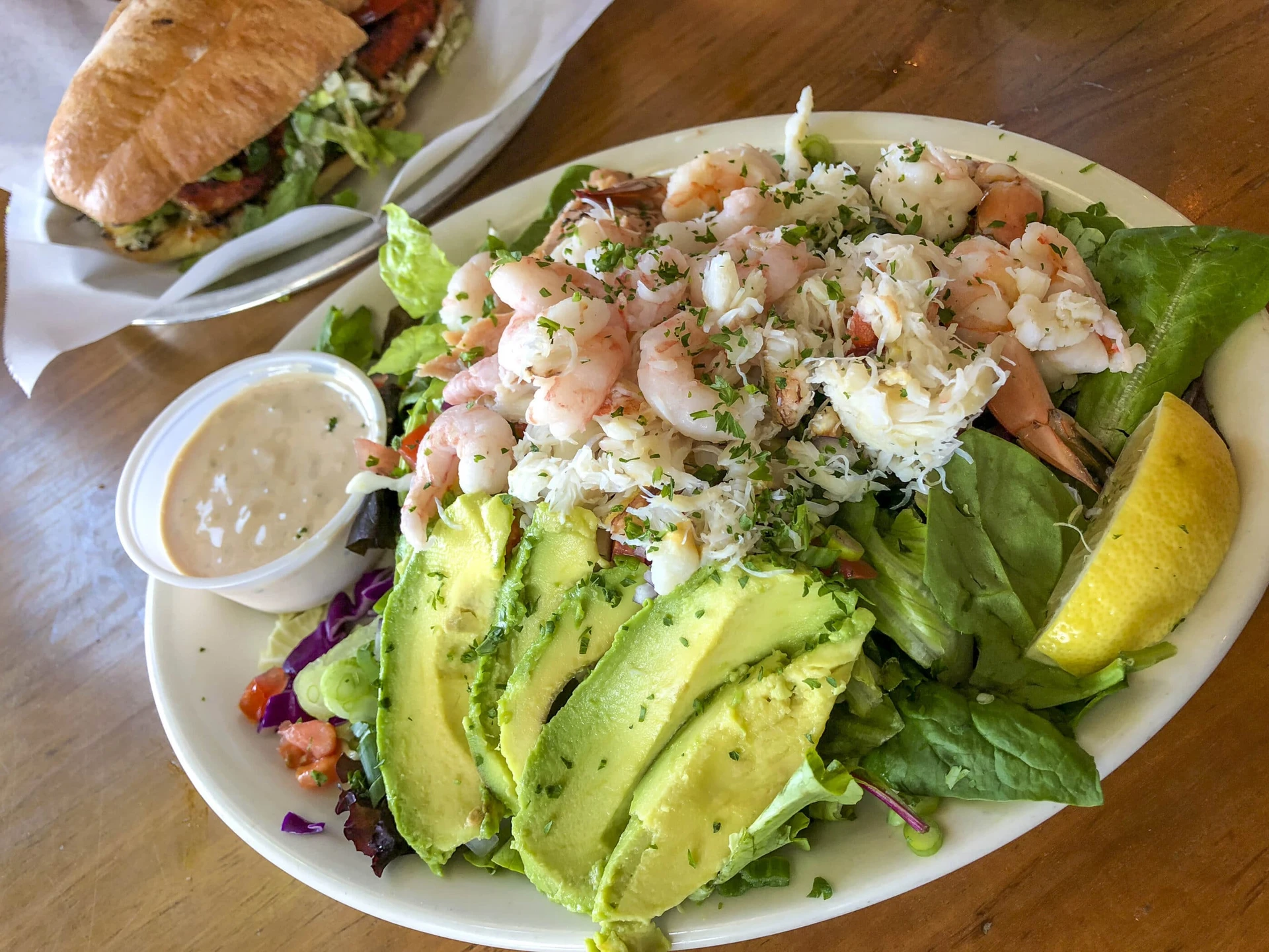 Seafood salad at El Pescador market.