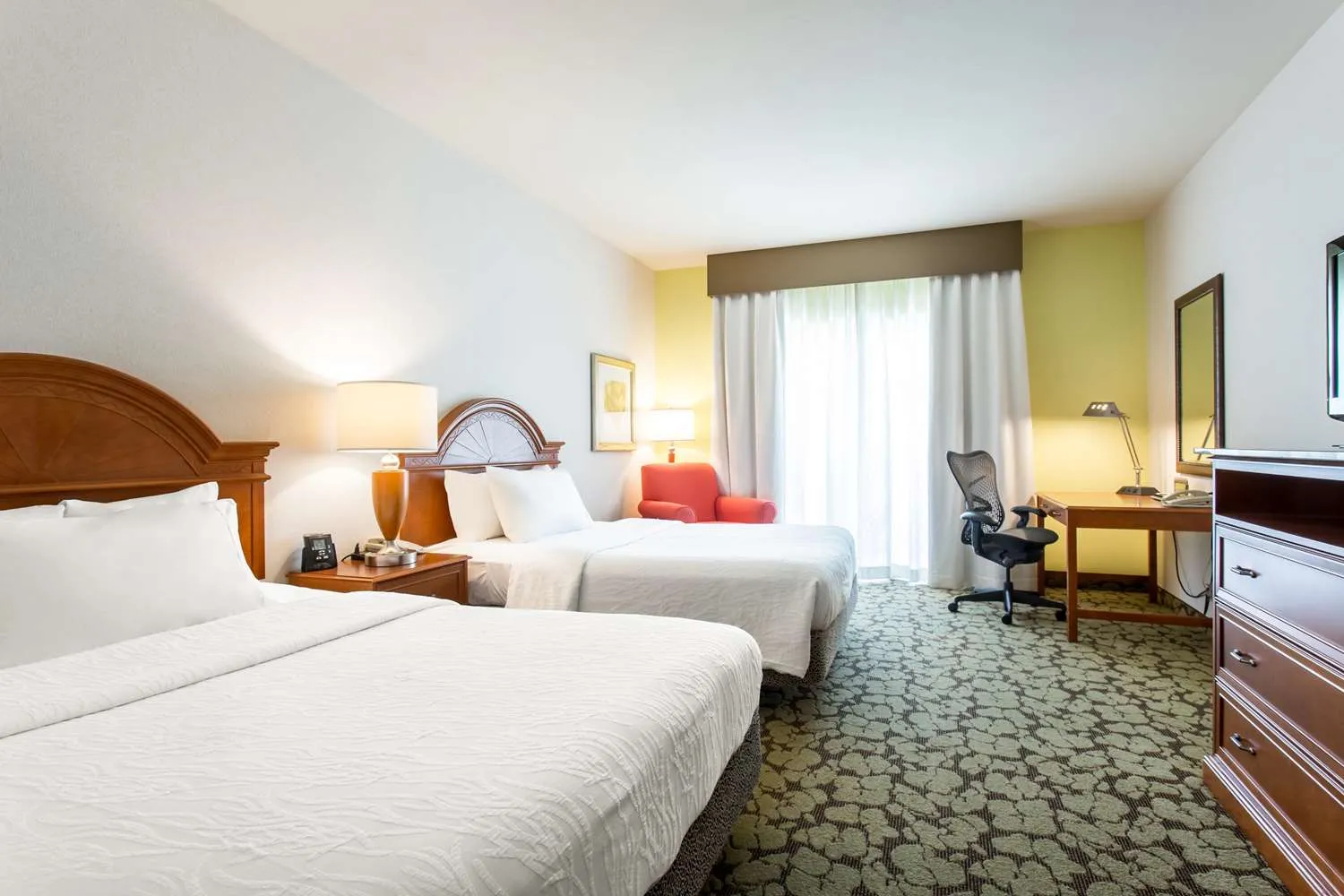 Double room interior at Hilton Garden Inn Rancho Bernardo.