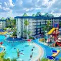 The massive water park at Holiday Inn Resort Orlando, one of the best family hotels in Orlando.