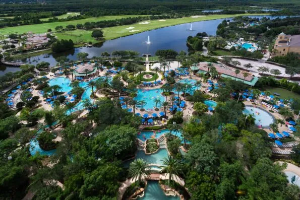 The lazy river at JW Marriott Orlando Grande Lakes, an Orlando family resort.