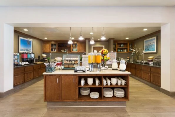 Breakfast area at Homewood Suites Liberty Station