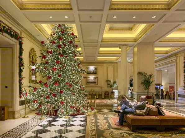 Christmas tree at Hotel Grande Bretagne in Athens
