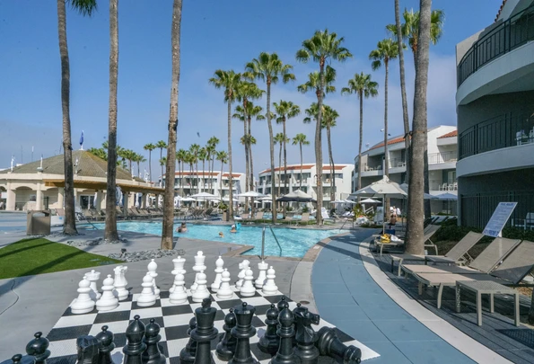 swimming pool with outdoor chess at Loews Coronado