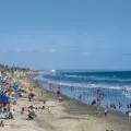 San Diego in August at the beach in Oceanside, Cal