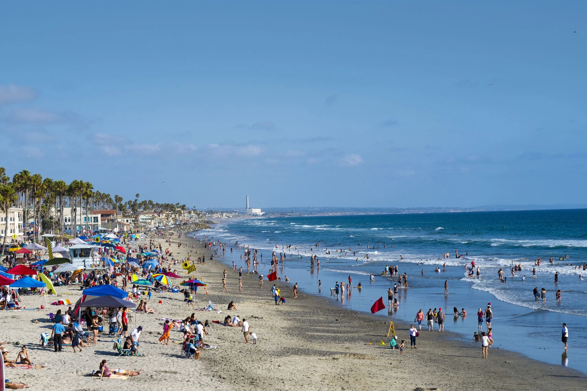 San Diego in August at the beach in Oceanside, Cal