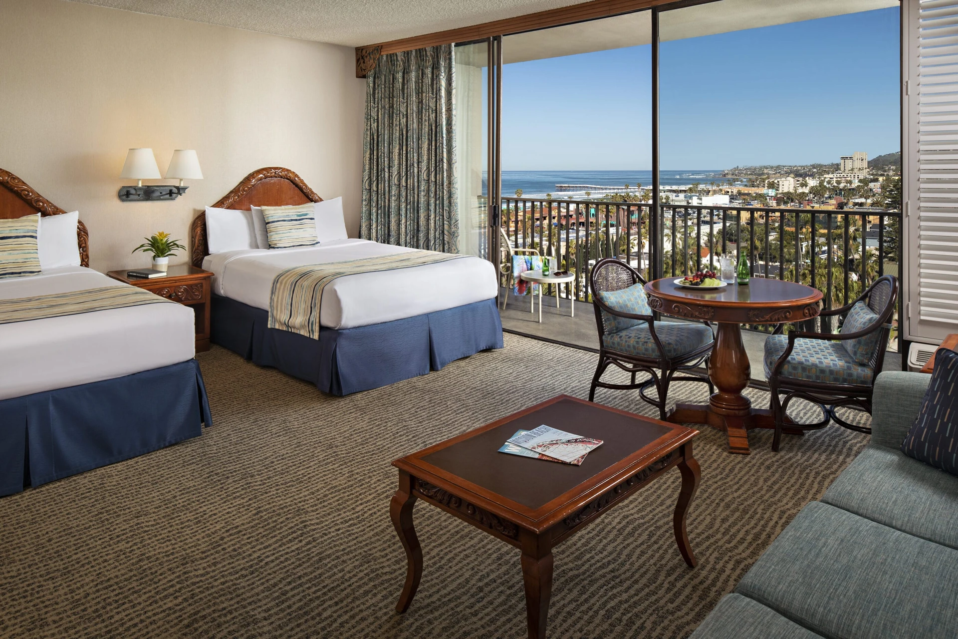 View of Pacific Beach and the Pacific Ocean from a City View Studio.