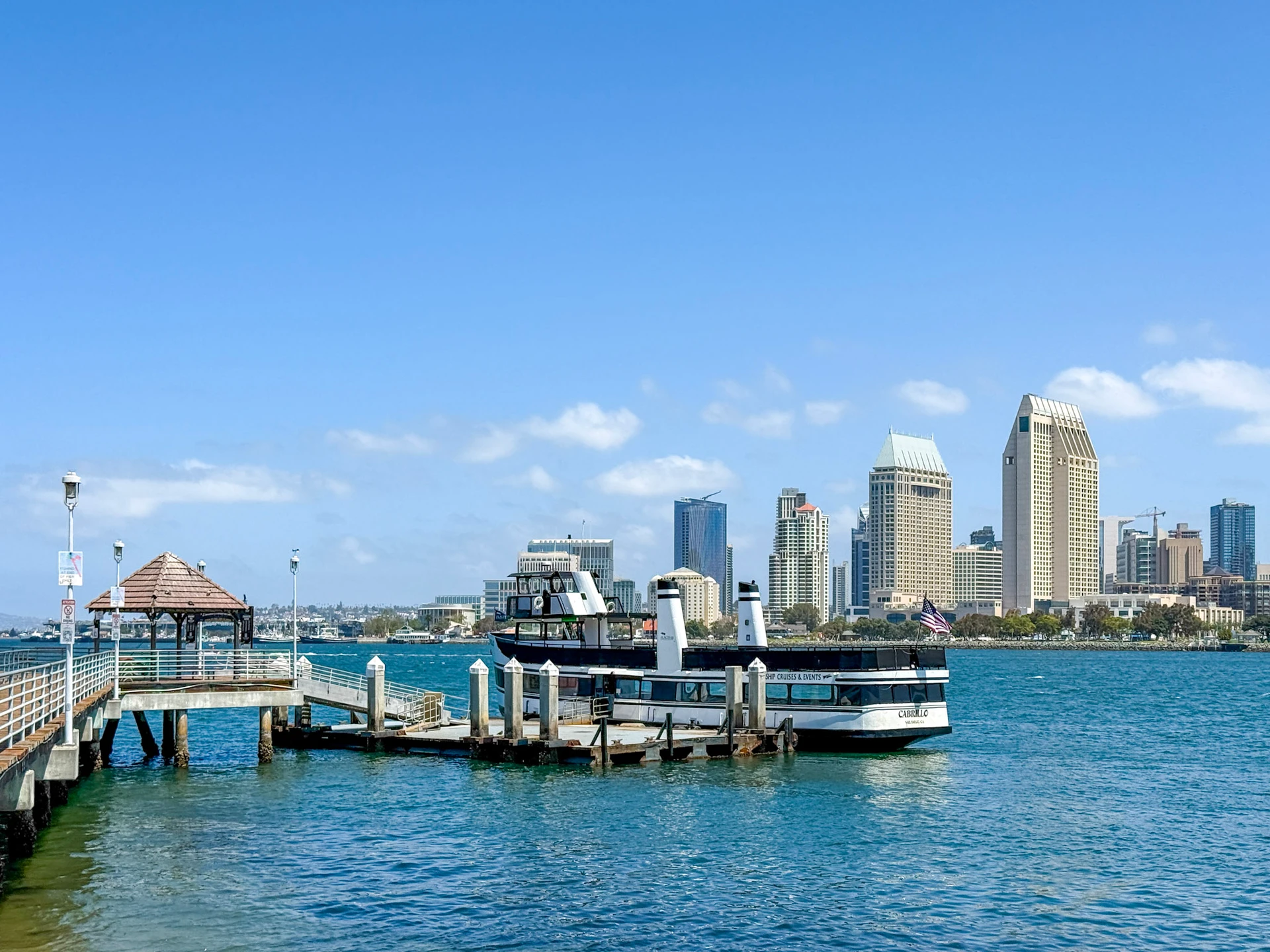 Coronado Ferry at the dock at Ferry Landing.
