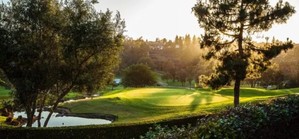 The golf course at golden hour