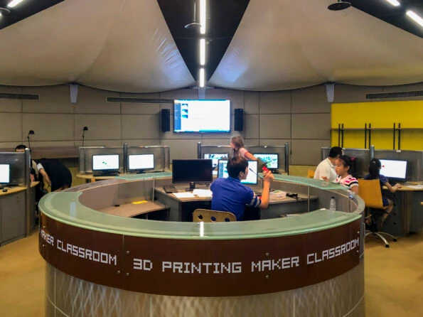 The 3D Printing Maker Classroom at Shanghai Science and Technology Museum.