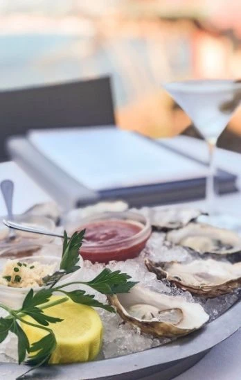 Oysters at Eddie Vs La Jolla