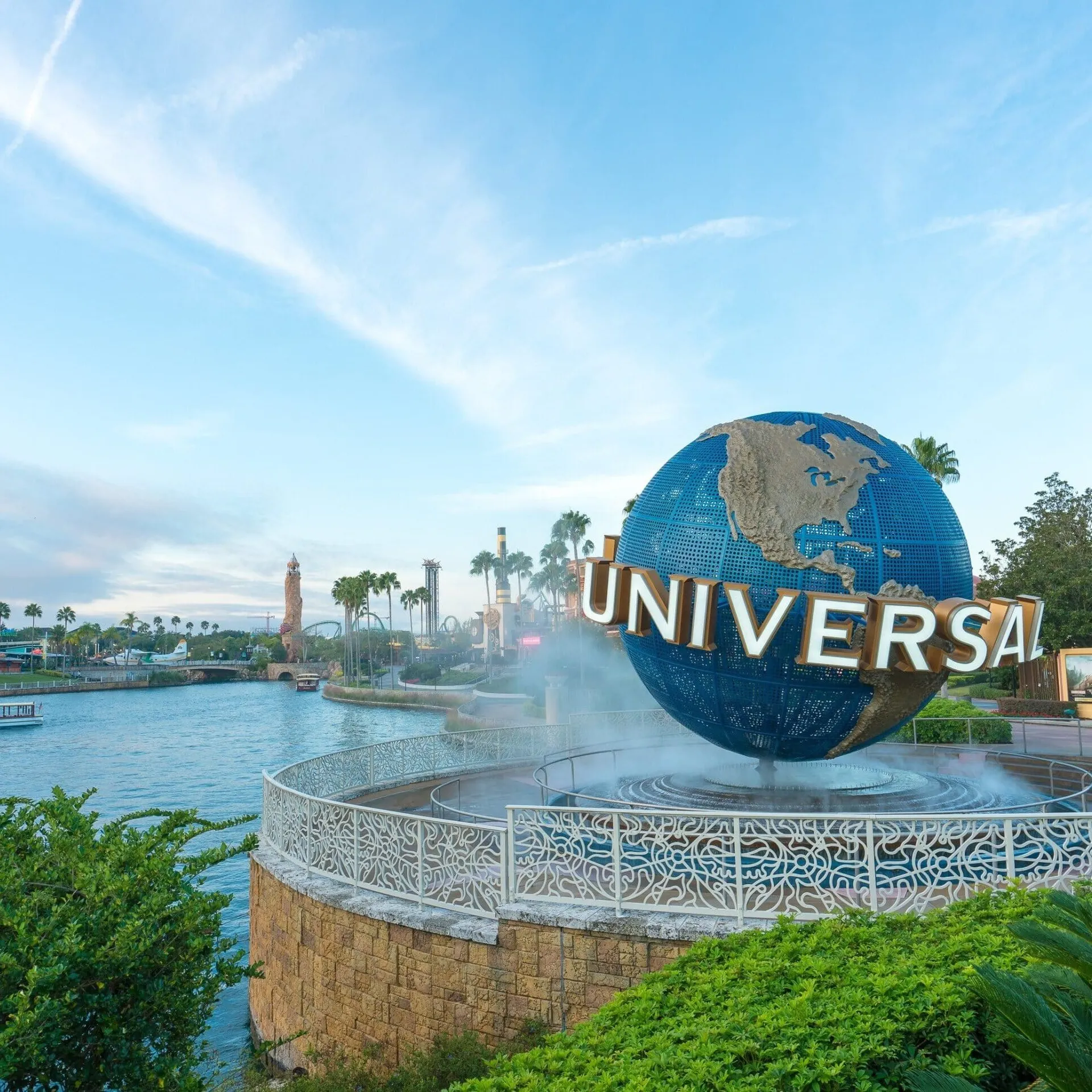 The spinning globe outside of Universal Studios Orlando.