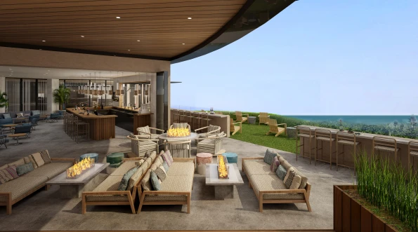 View from the lounge to the ocean at Alila Marea Encinitas