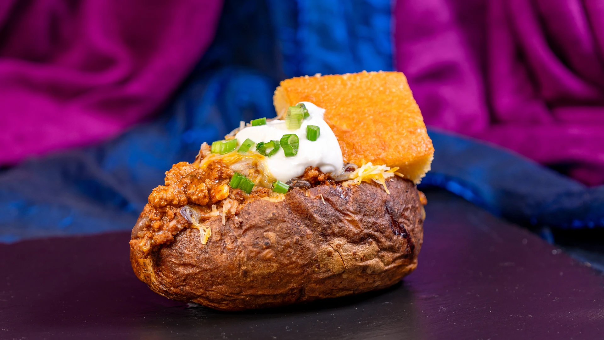 Chili Cheese Baked Potato