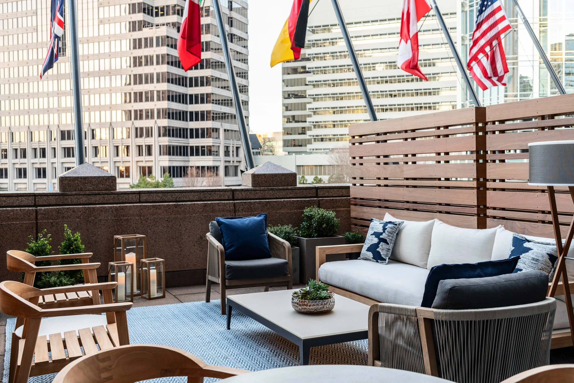 Terrace Suite's furnished outdoor living room.