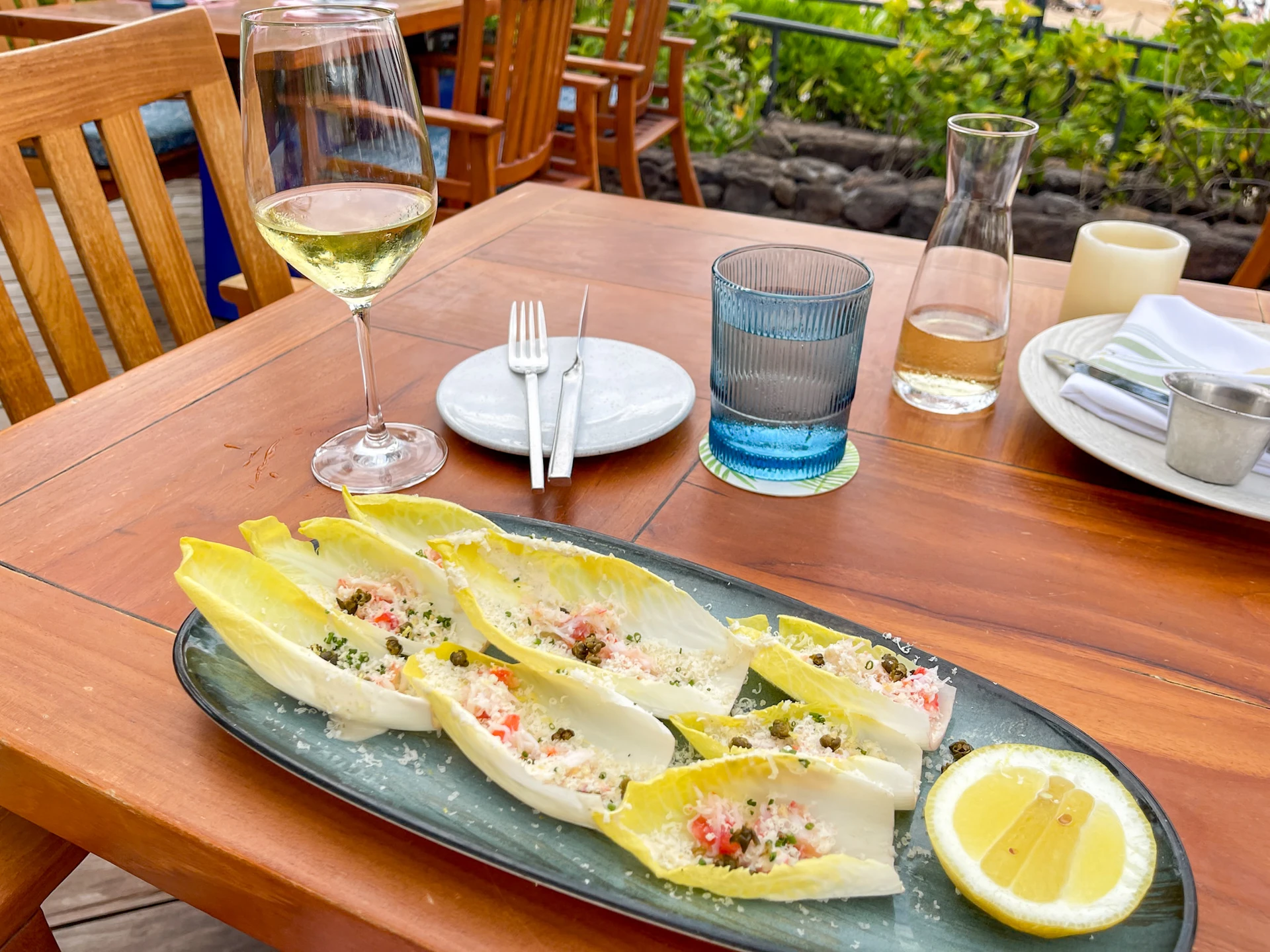 King crab endive Caesar at Mina's Fish House