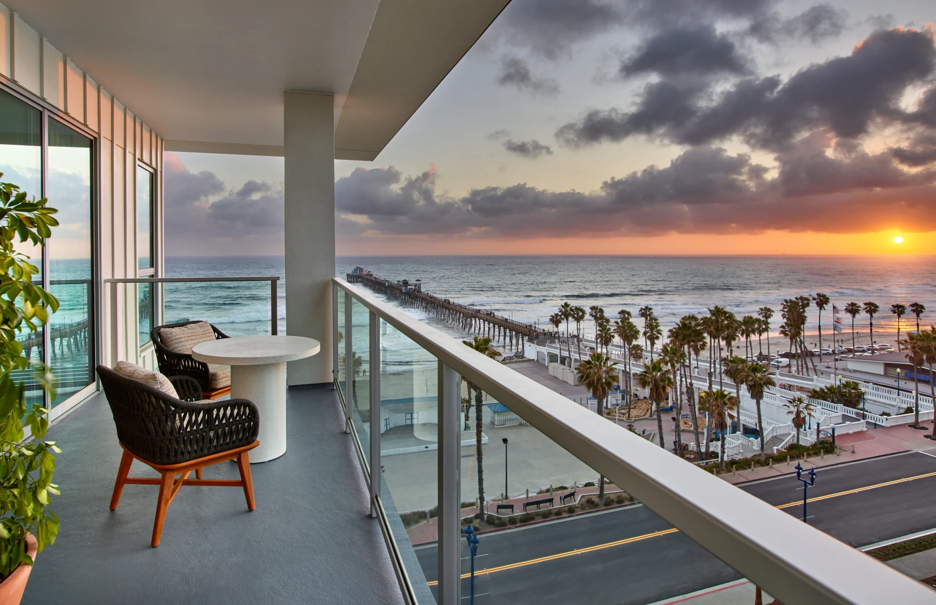 Balcony with ocean view from Ethereal Suite