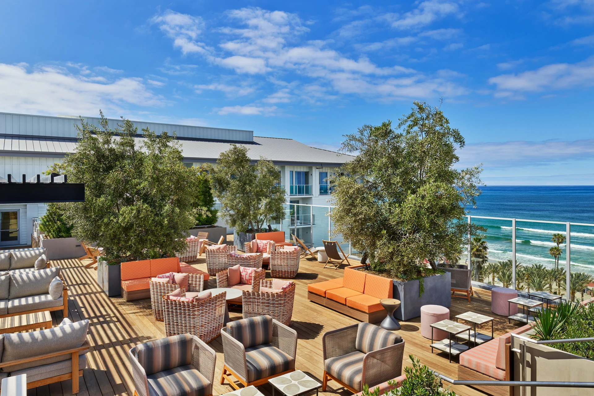 The rooftop terrace at Mission Pacific